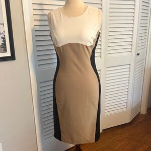 Elegant Colorblock Sleeveless Dress